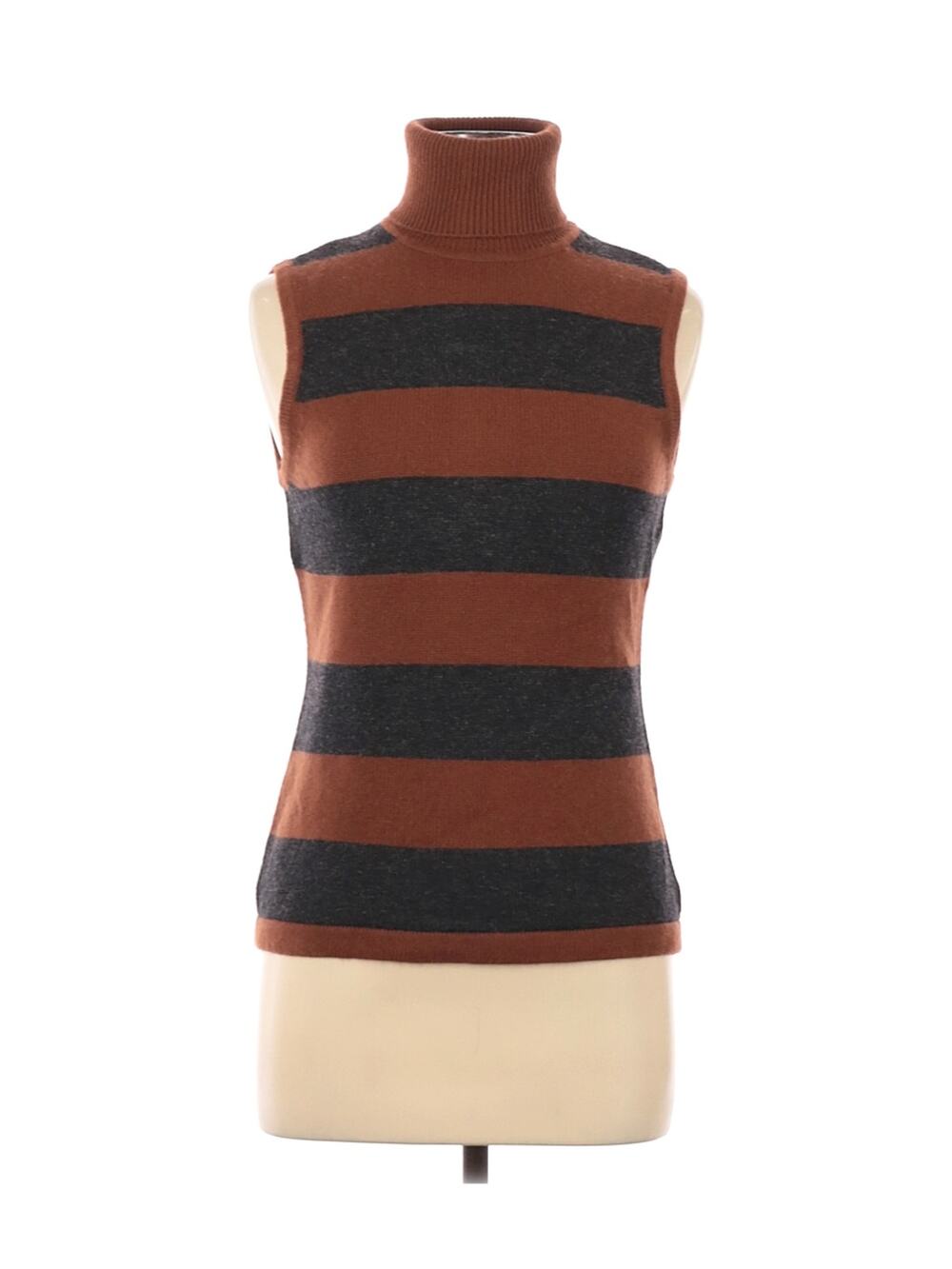 Carlisle Medium Wool-Cashmere Sleeveless Turtleneck Sweater - Neutral Chic
